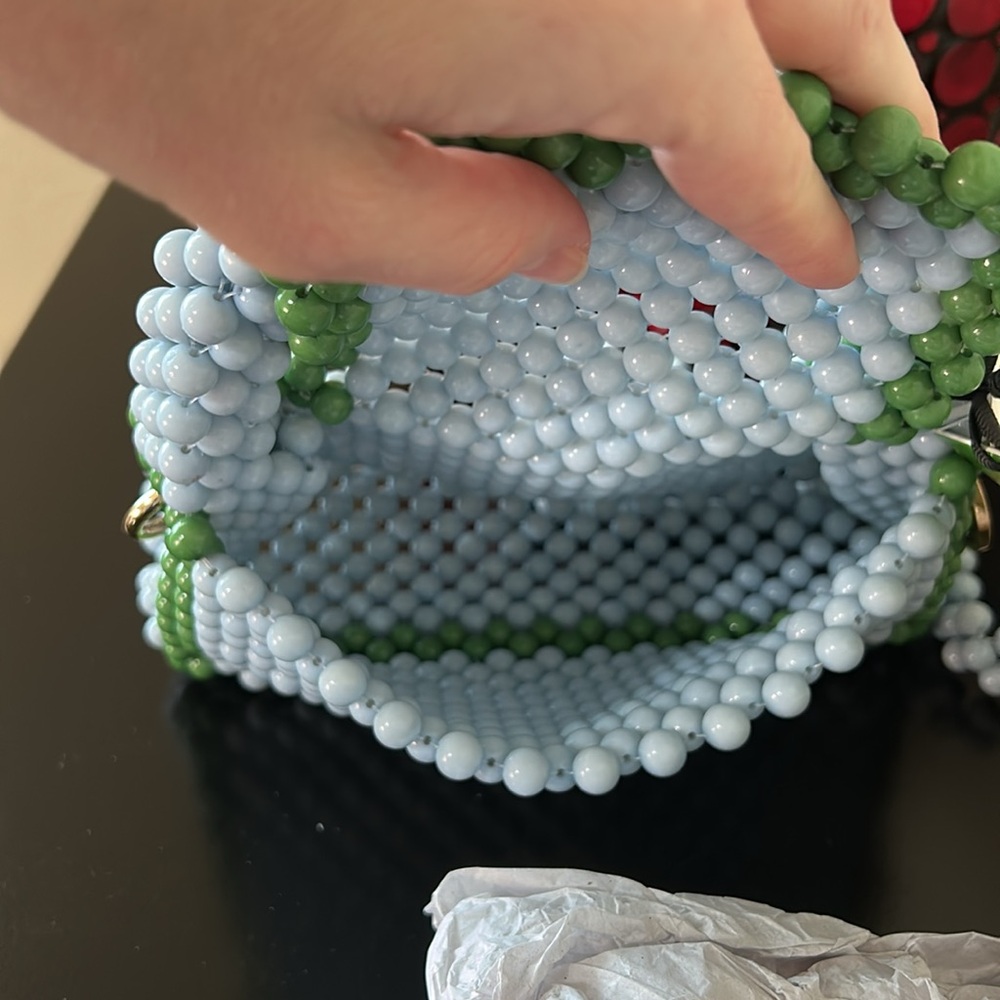 Kate Spade x Target NWT Blue and Green Colorblock Beaded Crossbody Bag - Picture 10 of 10